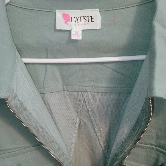 Mint Green Jumpsuit with Belt - Picture 2 of 3